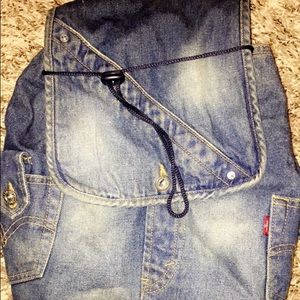 Denim  Levi small/medium back pack